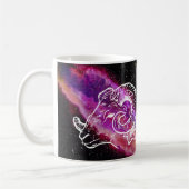 Galaxy Pink Paars Aries Constellation Zodiac Sign Koffiemok (Links)