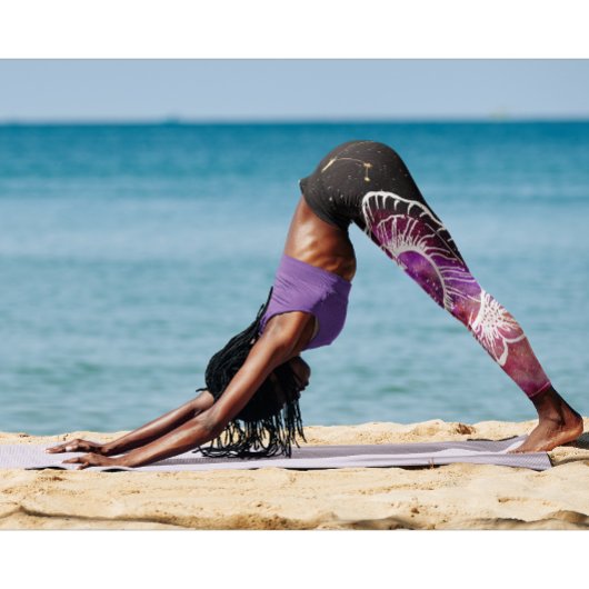 Galaxy Pink Paars Aries Constellation Zodiac Sign Leggings