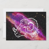 Galaxy Pink Paars Aries Zodiac Constellation Sign (Voorkant)