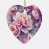 Galaxy Pioen Hart Keramisch Ornament (Rechts)