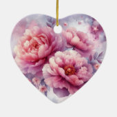 Galaxy Pioen Hart Keramisch Ornament (Achterkant)