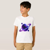 Galaxy Planeet Ruimte Kinderen T-Shirt (Voorkant volledig)