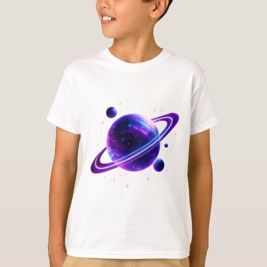 Galaxy Planeet Ruimte Kinderen T-Shirt (Voorkant)