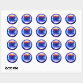 Galaxy planet and nebula ronde sticker (Vel)