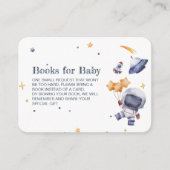 Galaxy Planet Baby shower Boekaanvraag Informatiekaartje (Voorkant)