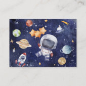 Galaxy Planet Baby shower Luier Raffle Game Kaart (Achterkant)