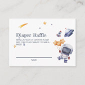 Galaxy Planet Baby shower Luier Raffle Game Kaart (Voorkant)