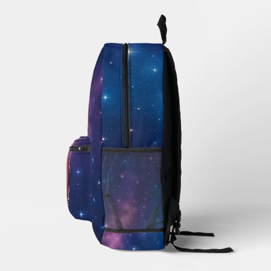 Galaxy Planet Backpack – Aangepaste naam Orbit Bedrukte Rugzak (Rechts)