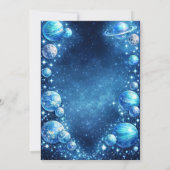 Galaxy Planet Kids Birthday Party Invite Kaart (Achterkant)