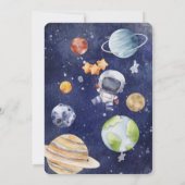 Galaxy Planet Personaliseer Kids Verjaardagsfeestj Kaart (Achterkant)