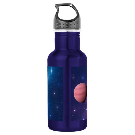 Galaxy Planet Water Bottle – Aangepaste naam Waterfles (Achterkant)