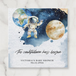 Galaxy Planeten Countdown Baby Shower Bedankjes Labels