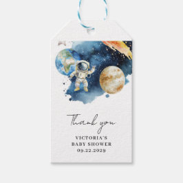 Galaxy Planeten Countdown Baby Shower Cadeaulabel