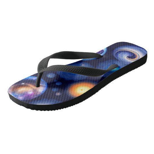 Galaxy Planets Black Sky Teenslippers (Schuin)