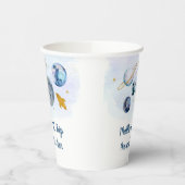  Galaxy Planets Space Blue Gold Birthday Papieren Bekers (Links)