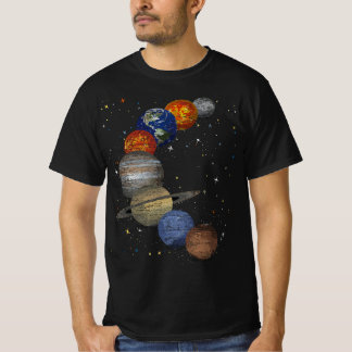 Galaxy Planets Sun Universe Buitenspatie Science T-shirt