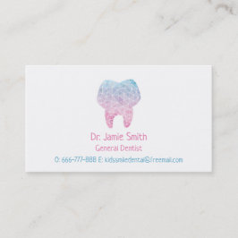 Galaxy Polygon Tooth Dentist Visitekaartjes