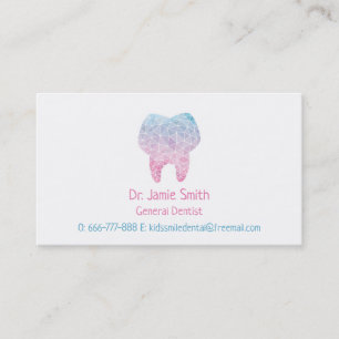 Galaxy Polygon Tooth Dentist Visitekaartjes