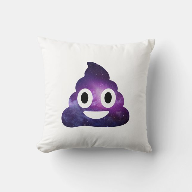 Galaxy Poo Emoji Kussen (Voorkant)