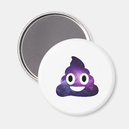 Galaxy Poo Emoji Magneet (Voorkant / Achterkant)