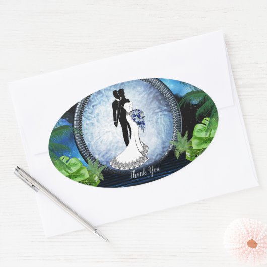 Galaxy-Portal Briefpapier Ovale Sticker (Envelop)