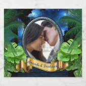 Galaxy-Portal bruiloft Sparkling Wijnetiket (Enkel label)