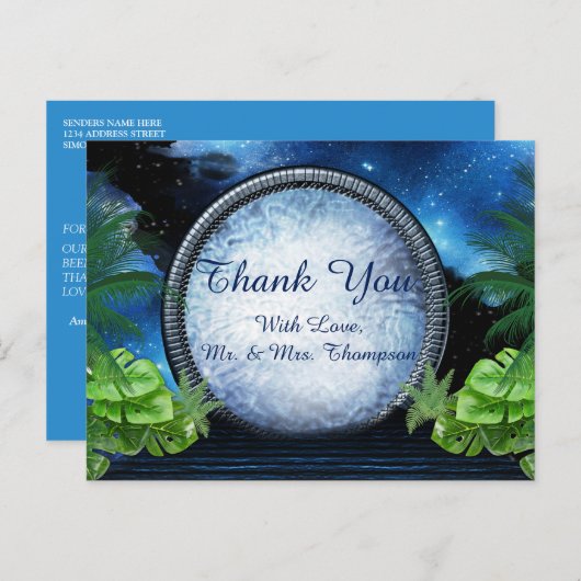 Galaxy Portal Dank u Aankondigingskaart (Voorkant / Achterkant)