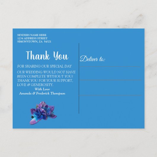 Galaxy-Portal Dank u Briefkaart (Achterkant)