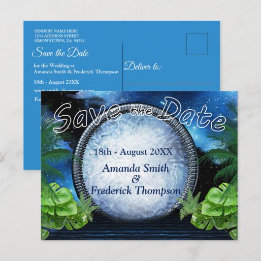 Galaxy Portal Sla de data op Aankondigingskaart (Voorkant / Achterkant)