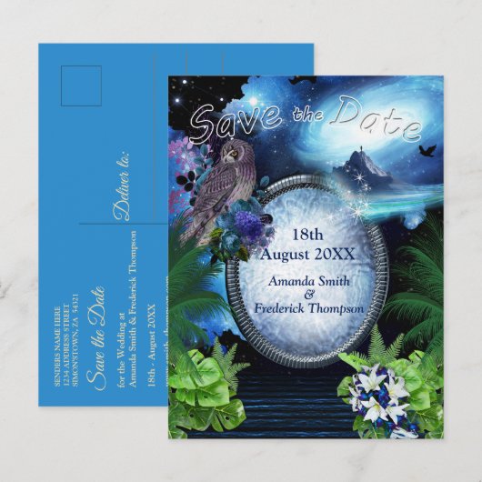 Galaxy Portal Sla de data op Aankondigingskaart (Voorkant / Achterkant)