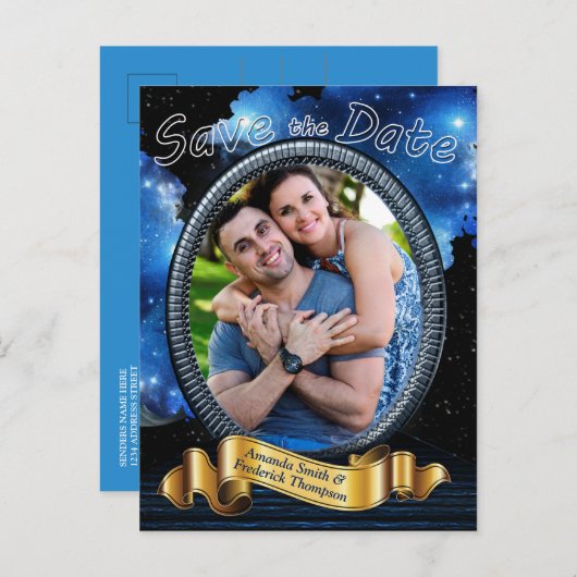 Galaxy Portal slaat de datum op Aankondigingskaart (Voorkant / Achterkant)