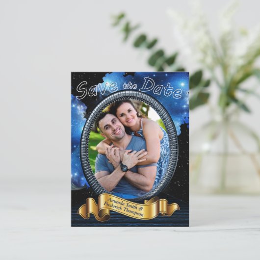 Galaxy Portal slaat de datum op Aankondigingskaart (Staand voorkant)