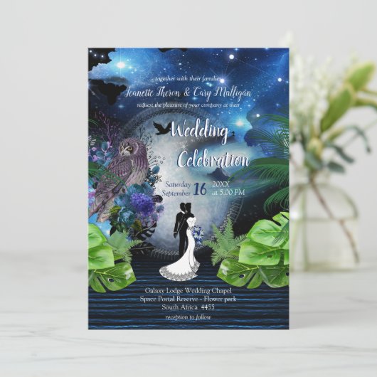 Galaxy Portal Wedding Kaart (Staand voorkant)