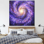 Galaxy Poster Canvas Afdruk (Insitu (Slaapkamer))