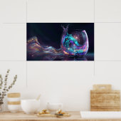 Galaxy Pour Poster – Cosmic Glass Art Print (Keuken)