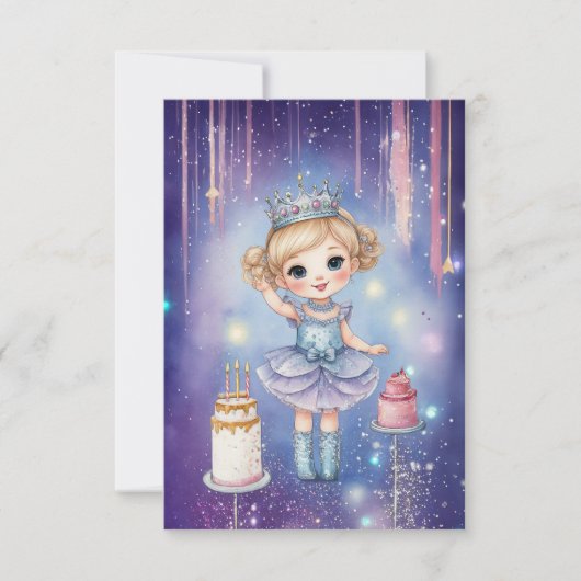 Galaxy Princess Verjaardag Kaart (Voorkant)