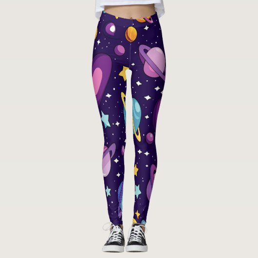 Galaxy Print Leggings (Voorkant)