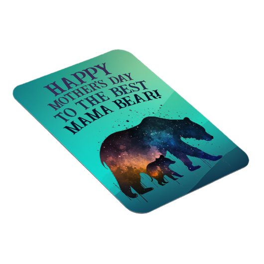 Galaxy Print Mama Beer,  Moederdag Magneet (Rechterzijde)