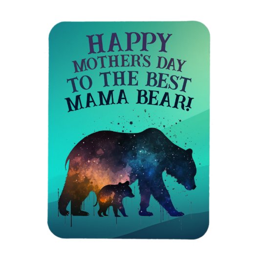 Galaxy Print Mama Beer,  Moederdag Magneet (Verticaal)