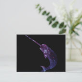 Galaxy Print Narwhal Briefkaart (Staand voorkant)