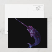 Galaxy Print Narwhal Briefkaart (Voorkant / Achterkant)