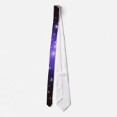 Galaxy Print sterren Ultra Violet Starry Deep Spac Stropdas (Achterkant)