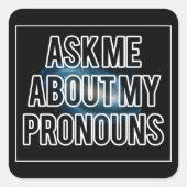 Galaxy Pronouns vierkante Sticker (Voorkant)
