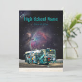 Galaxy psychedelische hippie van monogram feestdagenkaart (Staand voorkant)