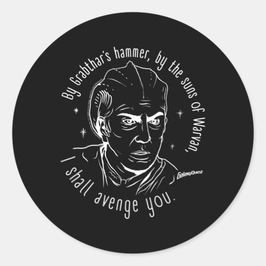 Galaxy Quest Dr Lazarus Edit Ronde Sticker (Voorkant)
