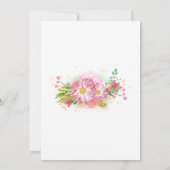 Galaxy Rainbow Floral Unicorn Baby shower Kaart (Achterkant)