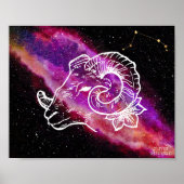 Galaxy Ram Sterrenbeeld Dierenriem Muur Kunst Poster (Voorkant)