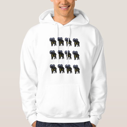 Galaxy Ram Sweatshirt – Aries Vuurteken Identiteit (Voorkant)