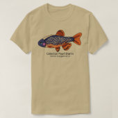 Galaxy Rasbora Celestial Pearl Danio met tekst T-shirt (Design voorkant)