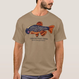 Galaxy Rasbora Celestial Pearl Danio met tekst T-shirt